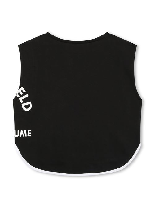 T-shirt con stampa nera KARL LAGERFELD | Z30108NERO